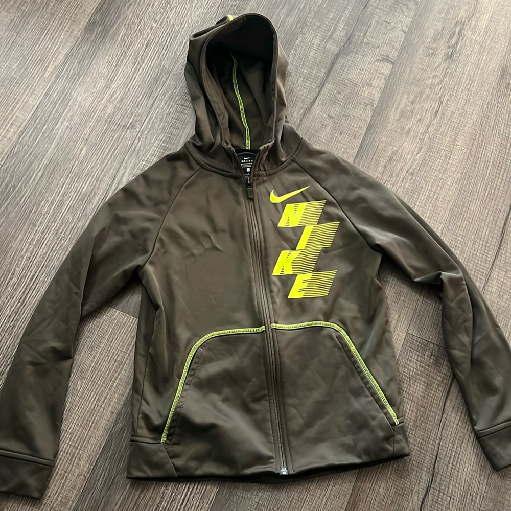 Boys large Nike dri-fit zip up hoodie